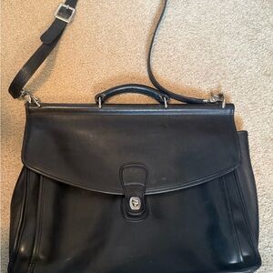 Coach Black Leather Laptop Bag